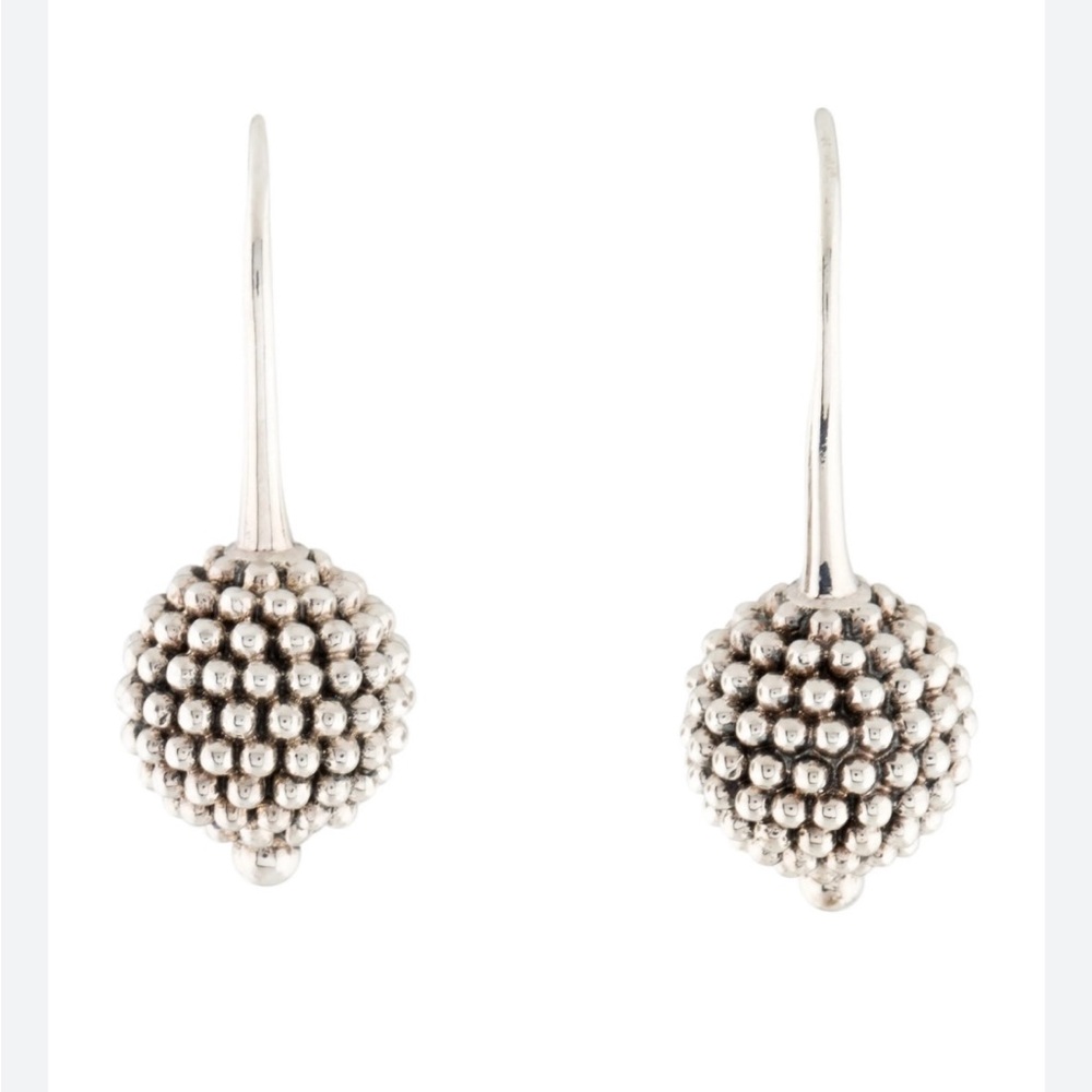 LAGOS Sterling Silver Caviar Ball Drop earrings